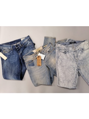 Брендовые женские джинсы сток  оптом Diesel, Guess и другие высокие марки