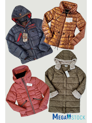 Микс брендовых курток, сток оптом: Tommy Hilfiger, Nike, Jack&Jones, Canadian Peak, Calvin Klein, Guess