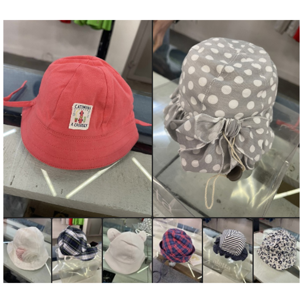 REVERSIBLE, ALETTA BABY микс детских летних шапочек оптом